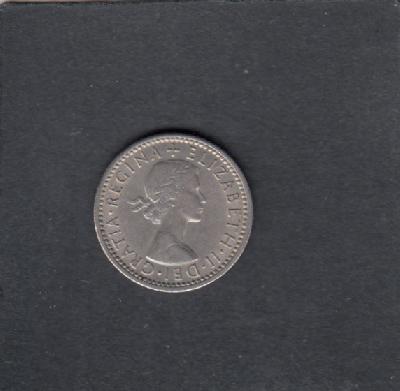 Beschrijving: 6 Pence ELIZABETH II